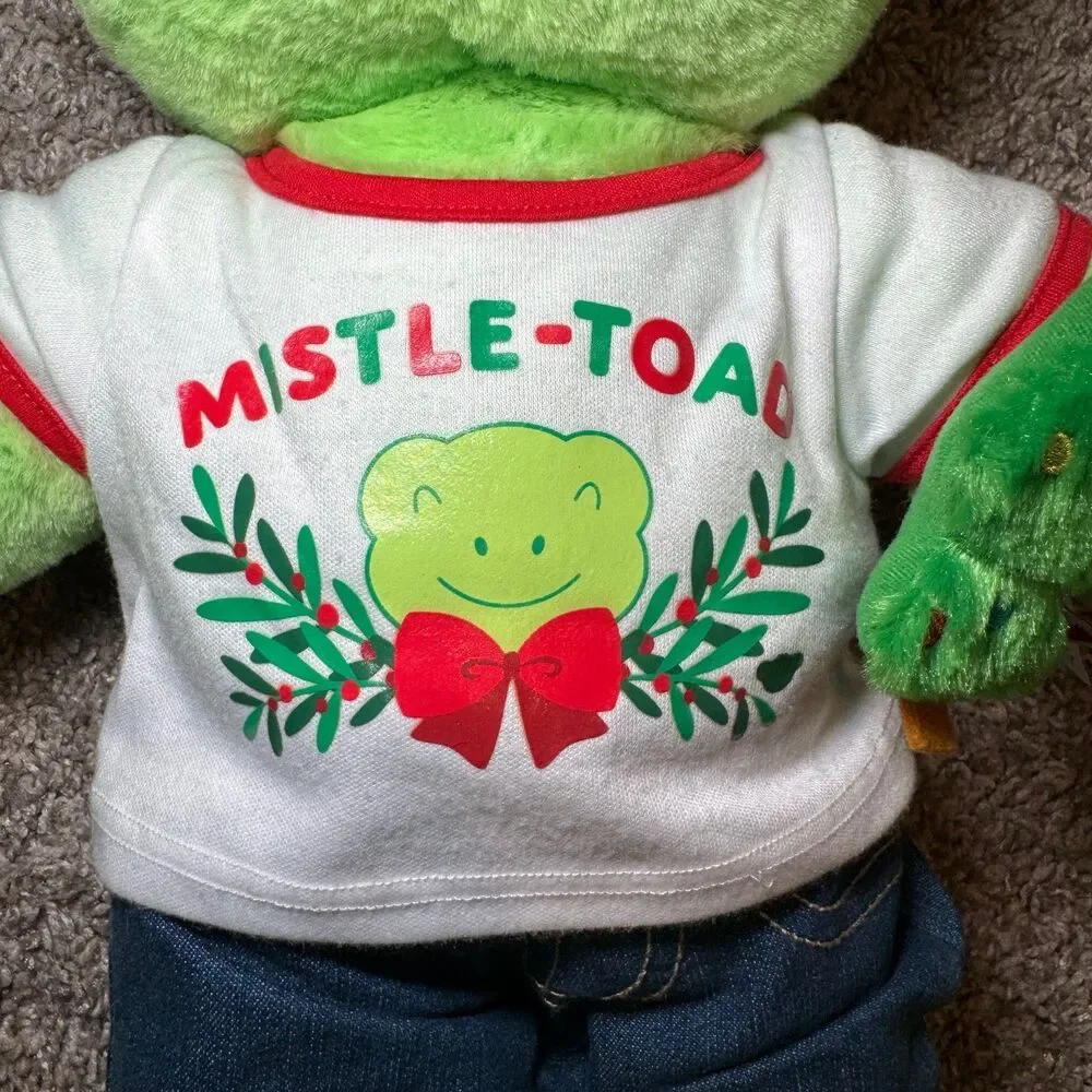 Build A Bear Plush Frog Green Mistle-Toad with Matching Shirt 16